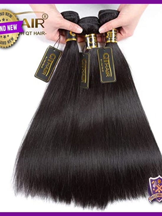 18A Straight Human Hair Extensions 100% Unprocessed Indian Virgin Hair main image 6